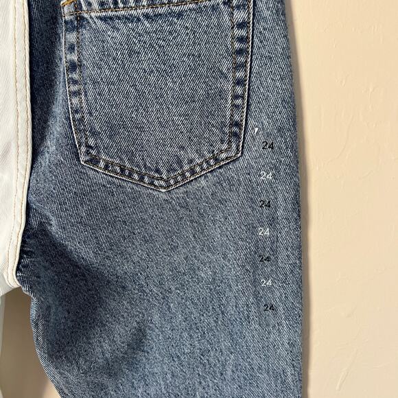NWOT Pacsun Two Tone High Rise Straight Jeans Size 24 - Picture 3 of 8